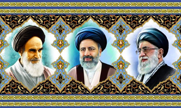 قاب عکس رهبر، امام و رییس جمهوری