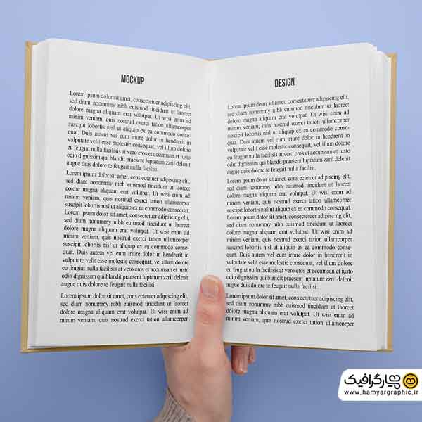 دانلود موکاپ کتاب باز