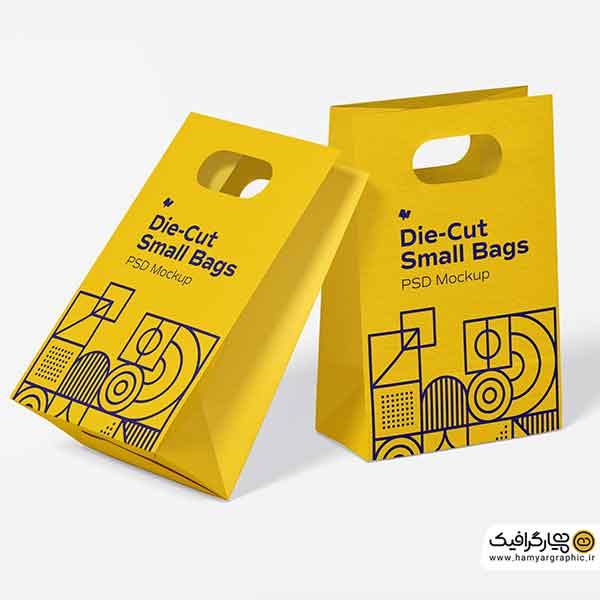 موکاپ کیسه ی کاغذی کوچک