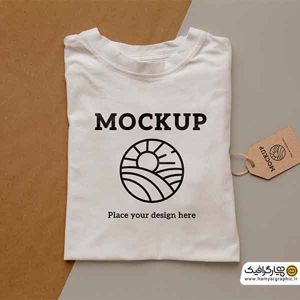 دانلود موکاپ تیشرت-لیبل