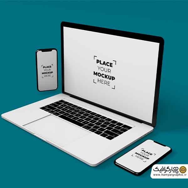 موکاپ لپ تاپ و موبایل رایگان