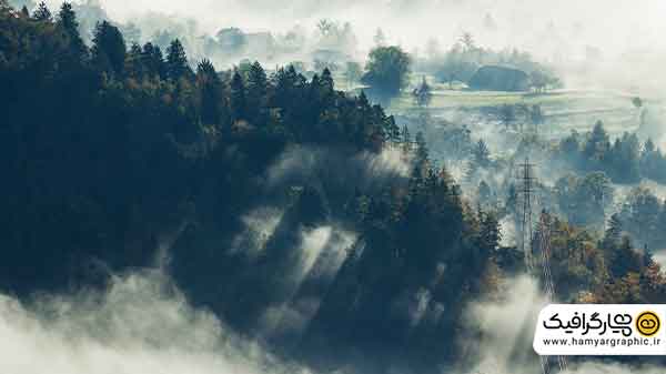 بکگراند باکیفیت کوه و ابر