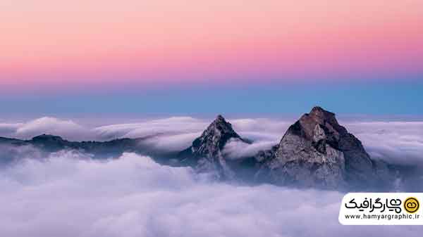 عکس باکیفیت کوه و ابر