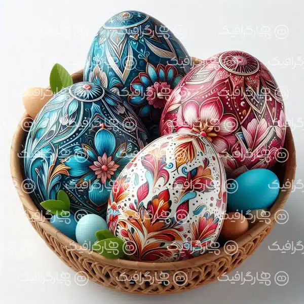 وکتور تخم مرغ رنگی