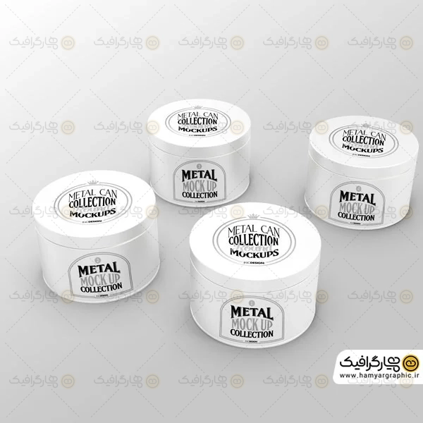 موکاپ لایه باز قوطی فلزی