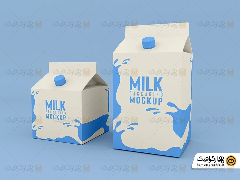 موکاپ پاکت شیر