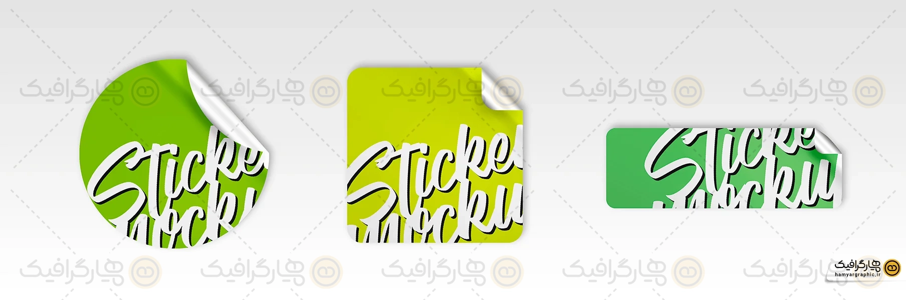 دانلود موکاپ استیکر