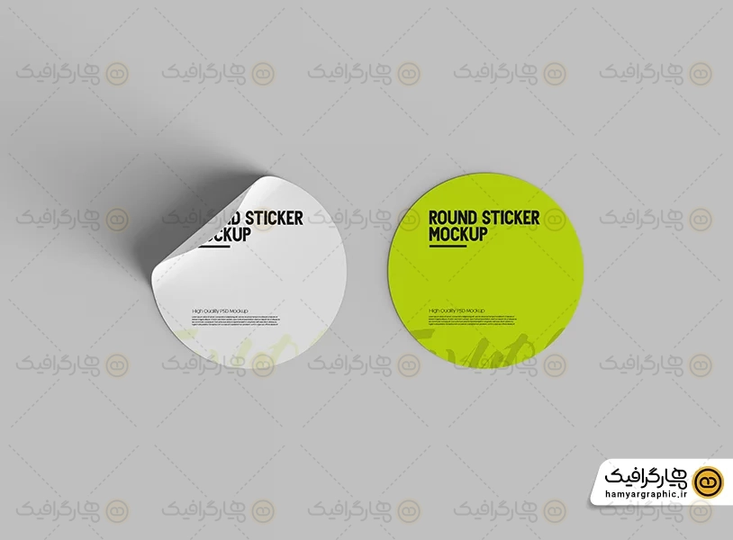 موکاپ برچسب لایه باز