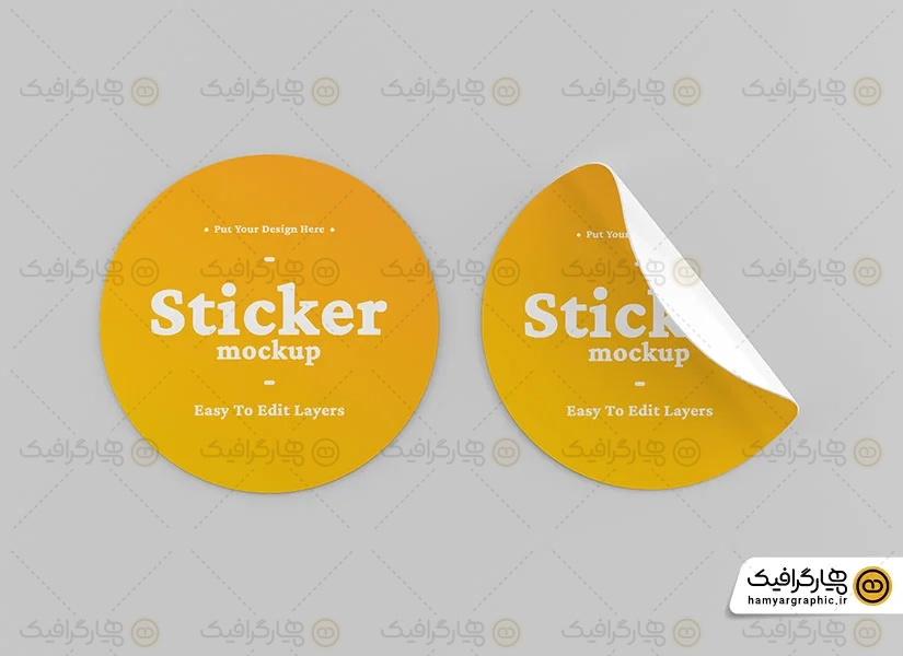 دانلود موکاپ استیکر