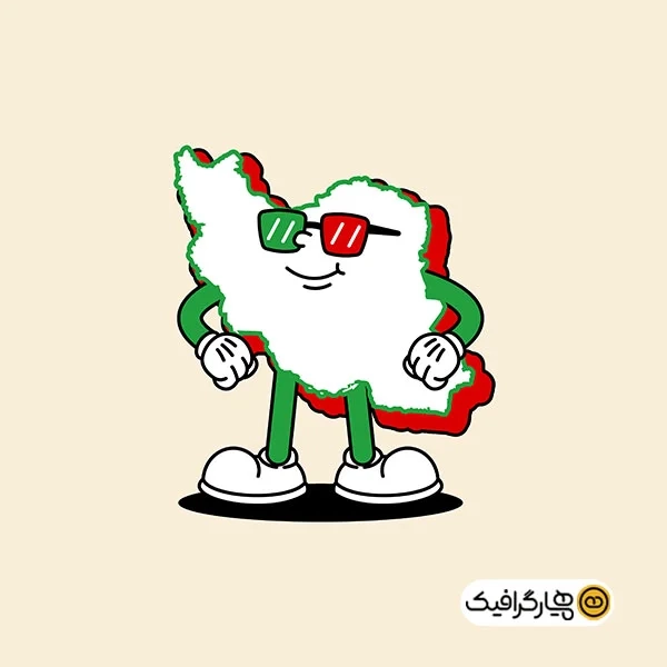 دانلود وکتور نماد شکل نقشه ایران