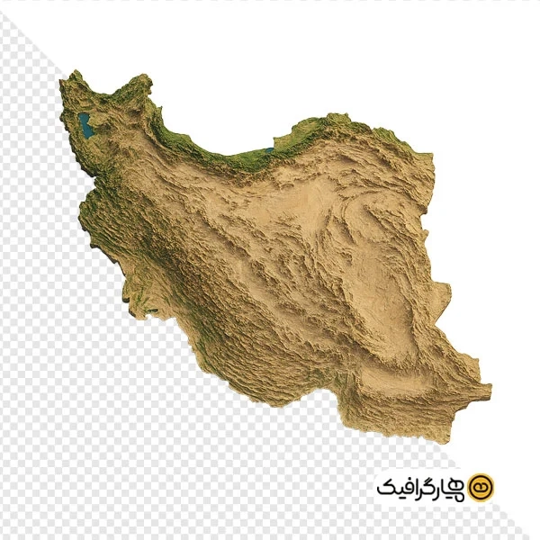 دانلود طرح سه بعدی از نقشه ایران