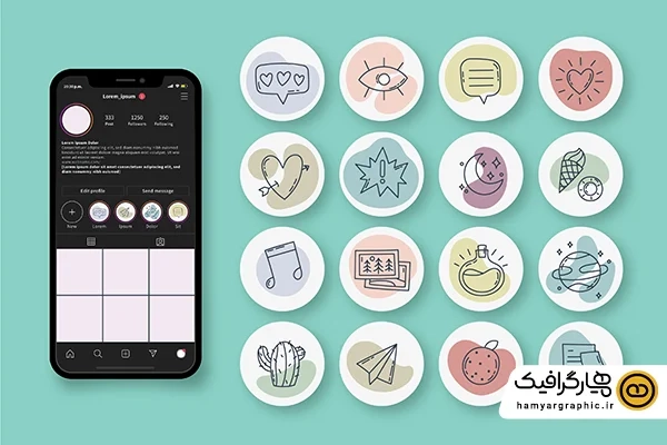دانلود هایلایت و کاور اینستاگرام