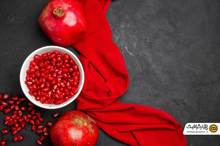 دانلود عکس ظرف انار شب یلدا