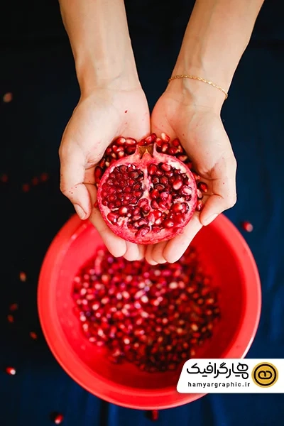 دانلود عکس تبریک زیبا انار شب یلدا