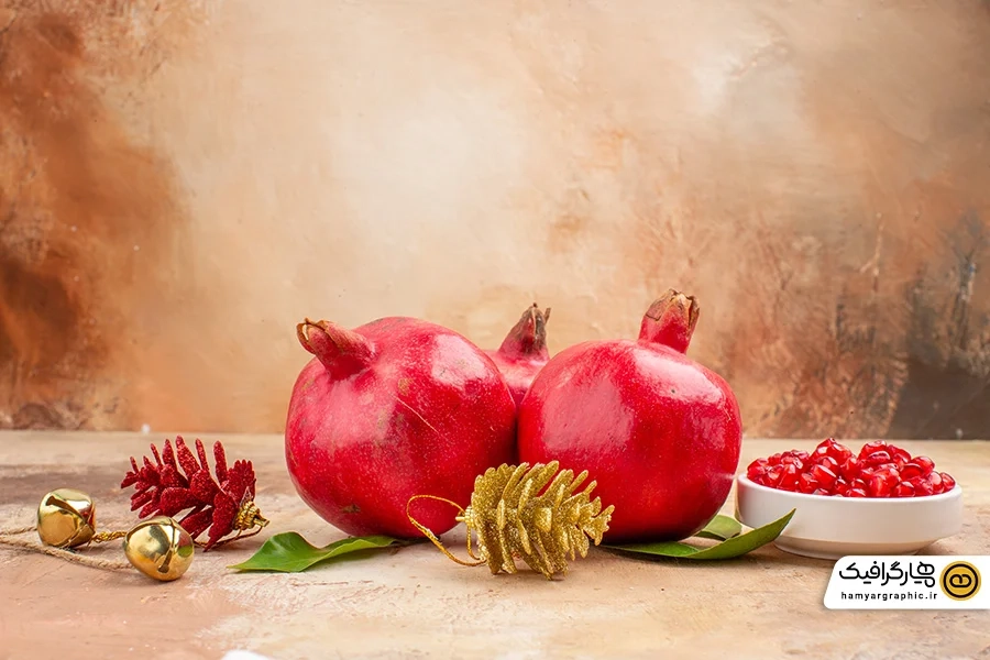 دانلود عکس تزیین زیبا انار شب یلدا