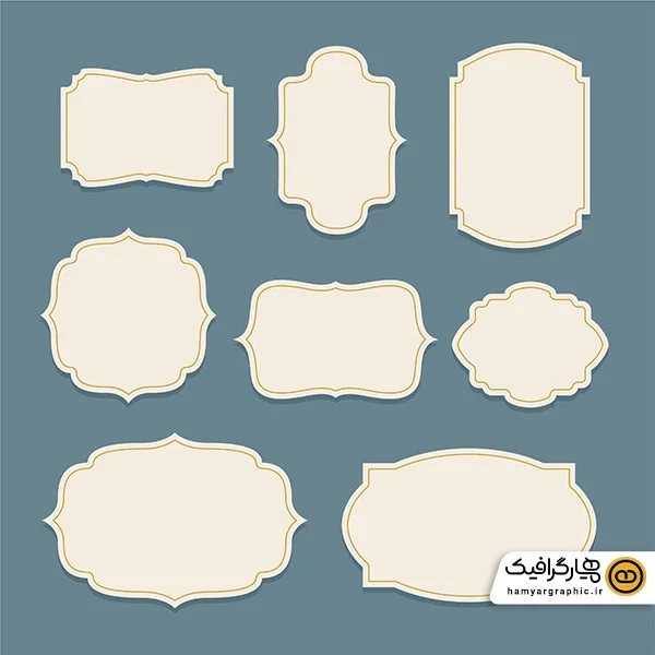 دانلود وکتور قاب و فریم زیبا ساده