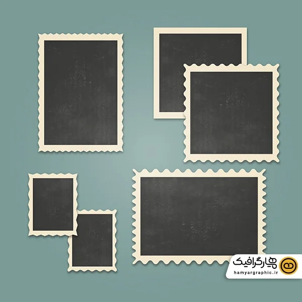 دانلود وکتور زیبا قاب و فریم مشکی
