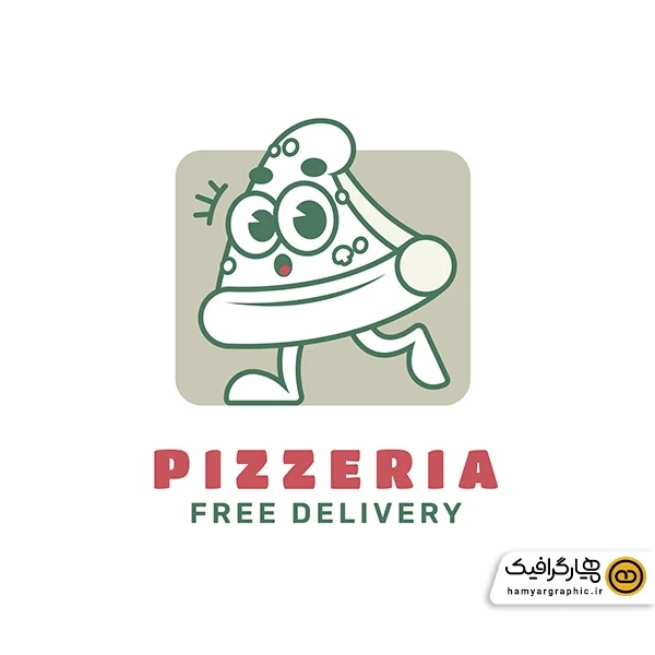 دانلود وکتور مدرن لوگو پیتزا