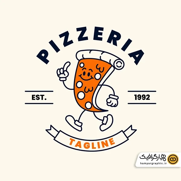 دانلود وکتور لوگو پیتزا فست فود