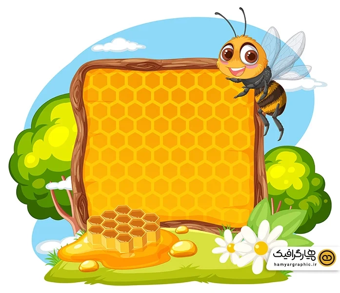 دانلود وکتور زنبور عسل