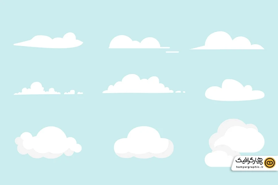 دانلود مجموعه وکتور ابر