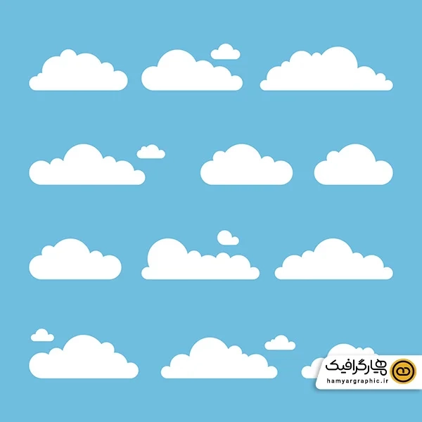 دانلود مجموعه لایه باز وکتور ابر