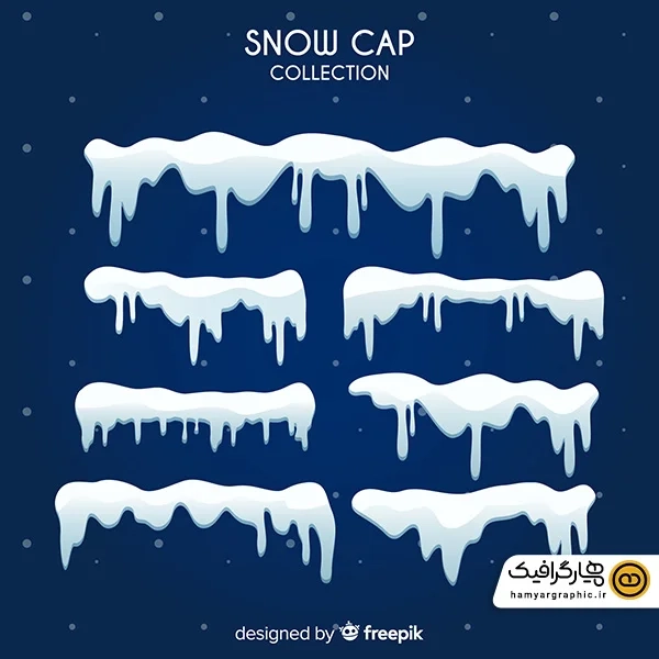 دانلود وکتور زیبا برف زمستان