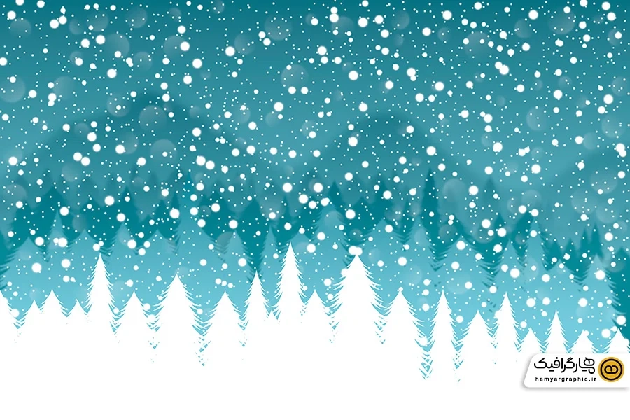 دانلود وکتور فانتزی برف زمستان