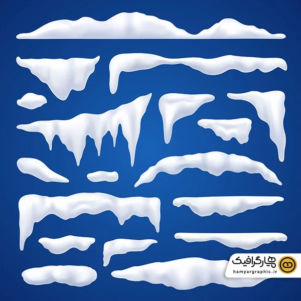 دانلود وکتور برف زمستون