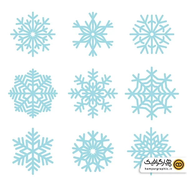 دانلود وکتور ذره برف زمستان