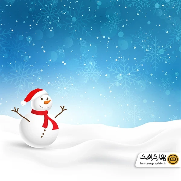 دانلود وکتور آدم برفی زمستان