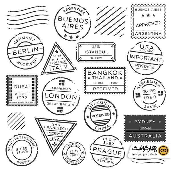 دانلود مجموعه وکتور مهر