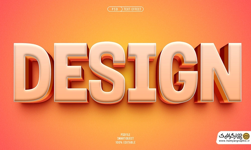 تصویر استوک افکت سه‌بعدی نارنجی مناسب متن | بک‌گراند گرافیکی مدرن