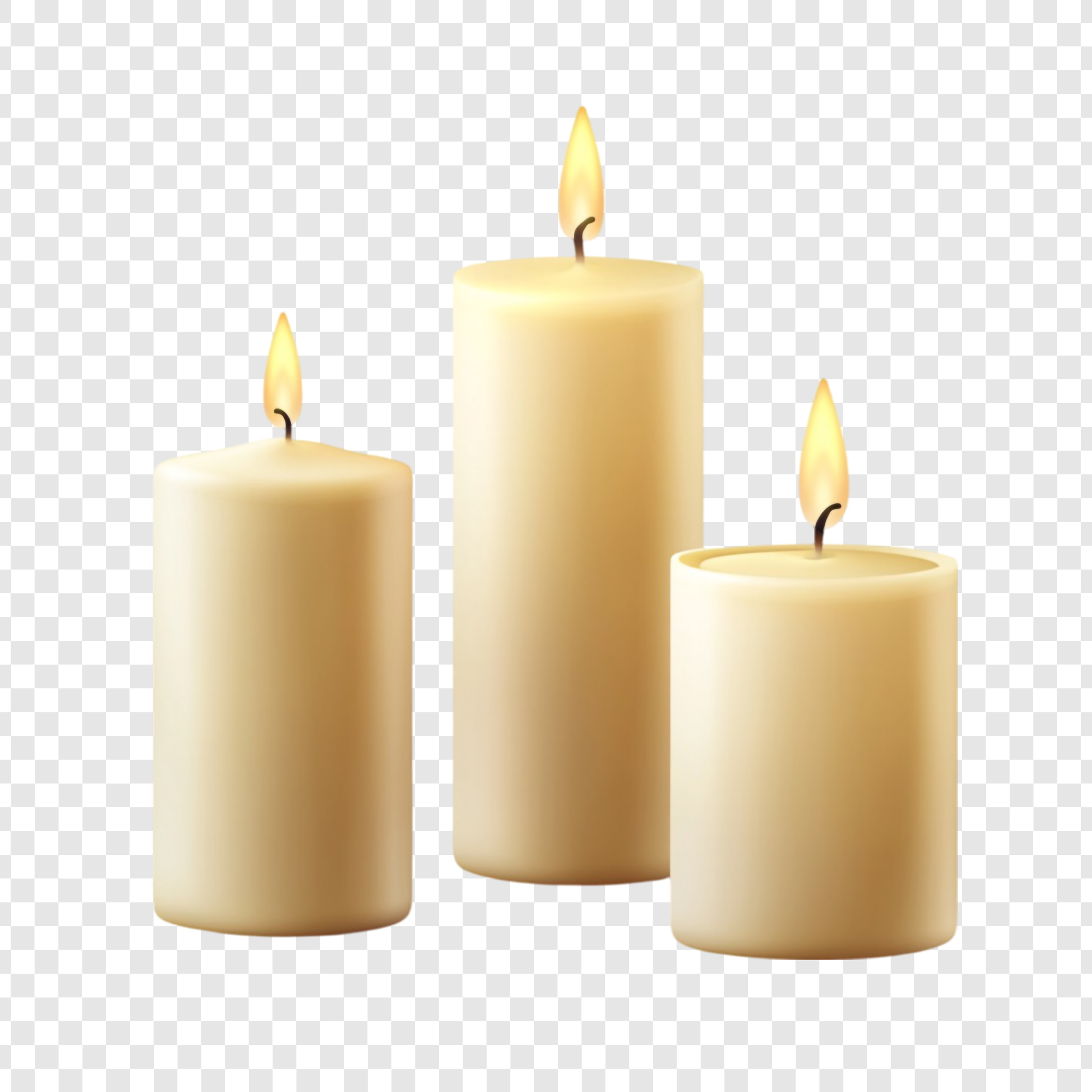 تصویر استوک شمع سه بعدی استوانه ای سفید