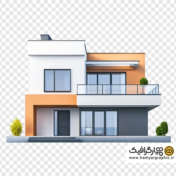 تصویر استوک خانه مدرن برای طراحی | عکس سه‌ بعدی معماری مدرن