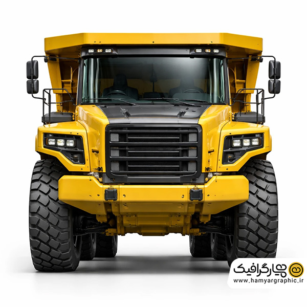 تصویر استوک کامیون زرد | عکس کامیون بزرگ زرد