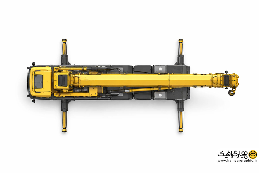 تصویر استوک جرثقیل تمام رخ از بالا