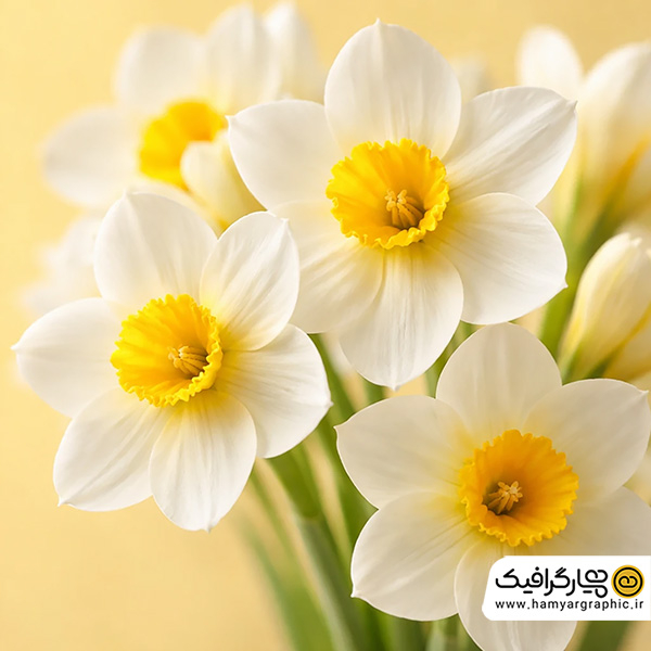 تصویر استوک گل نرگس از نزدیک با کیفیت بالا