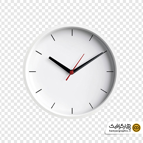 تصویر استوک ساعت دیواری سفید مدرن