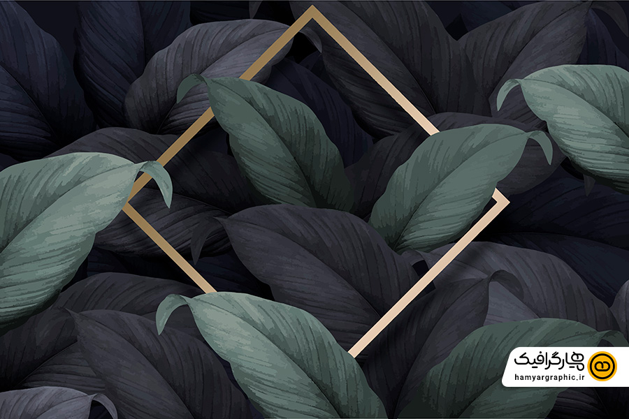 تصویر استوک با کیفیت کاغذدیواری با برگ‌های سبز