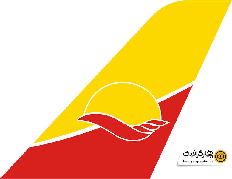 طرح لایه باز لوگو و دم هواپیمایی کیش ایر|kish-air