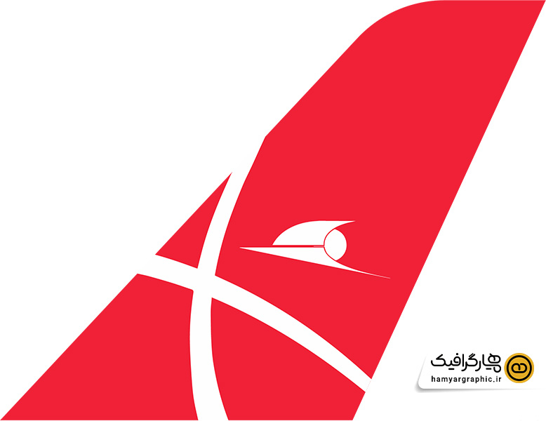 طرح لایه باز لوگو و دم هواپیمایی قشم|qeshm
