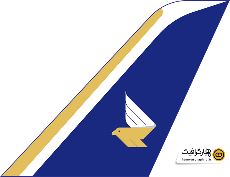 طرح لایه باز لوگو و دم هواپیمایی زاگرس|zagros