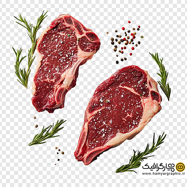 تصویر استوک با کیفیت گوشت خام تازه